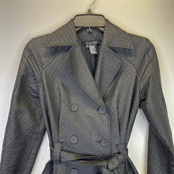 Etcetera Belted Rear Pleat Trench coat black - 0 - Picture 2 of 10